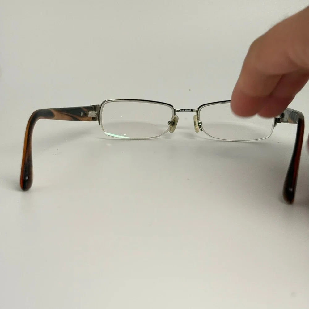Marc Jacobs Eyeglasses Gold Tortoise Semi Rimless Rectangle 52-17 9 6
